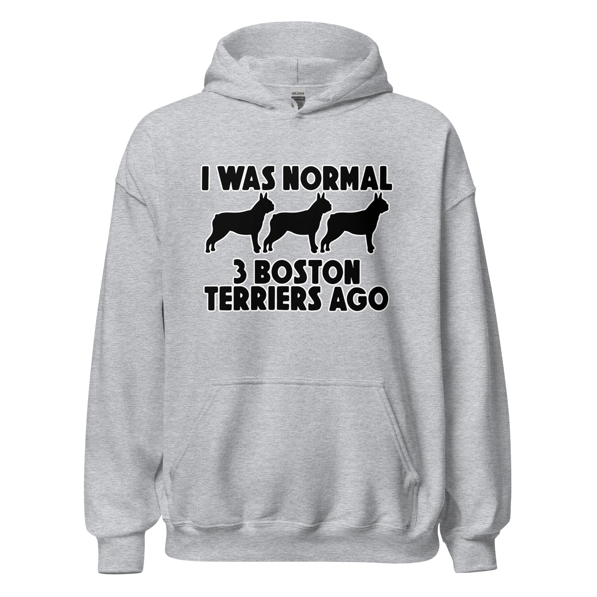 I Was Normal 3 Boston Terriers Ago Unisex Hoodie