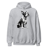 Boston Terrier Line Art Unisex Hoodie