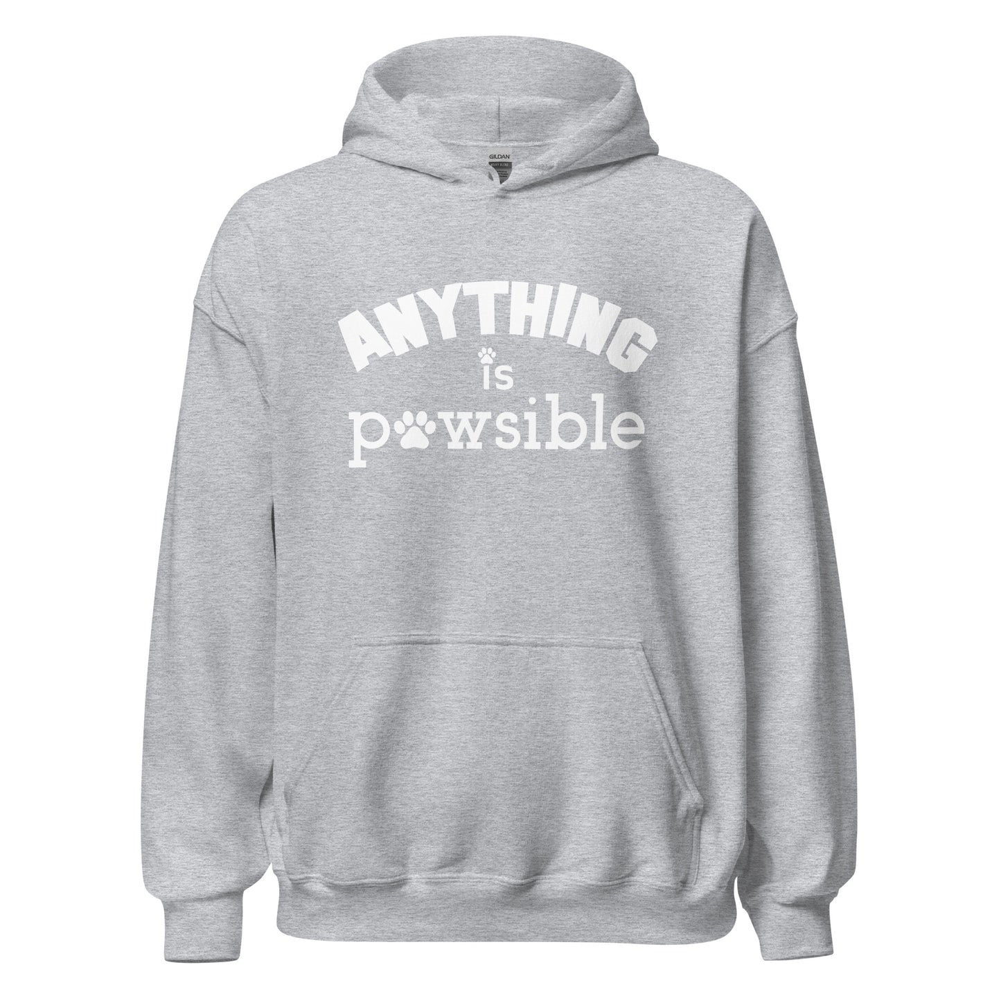 Anything Is Pawsible Unisex Hoodie