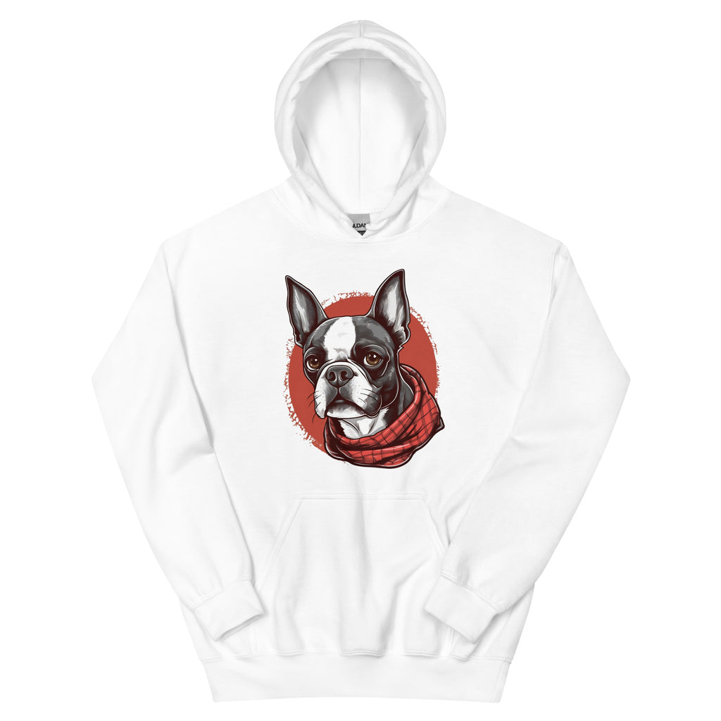 Boston Terrier Red Bandana Hoodie