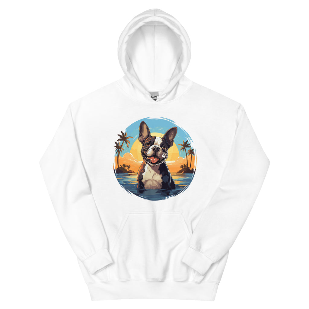 Hawaii Vibe Boston Terrier Hoodie