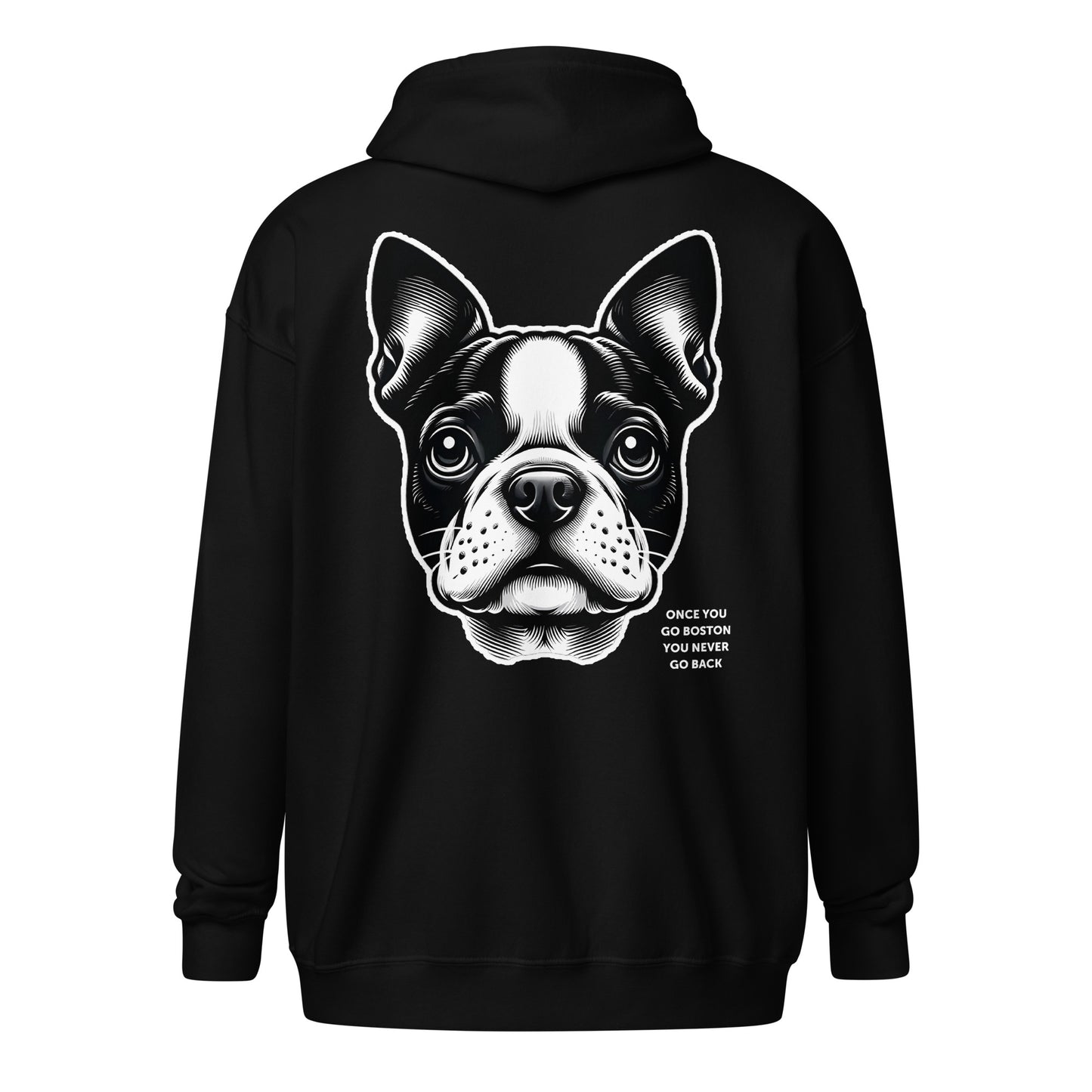 Once You Go Boston You Never Go Back Unisex Heavy Blend Zip Hoodie
