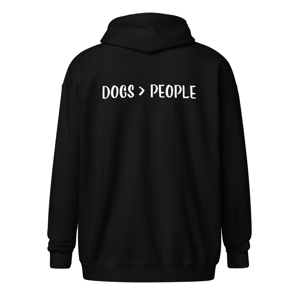 Dogs Are Greater Than People Unisex Heavy Blend Zip Hoodie