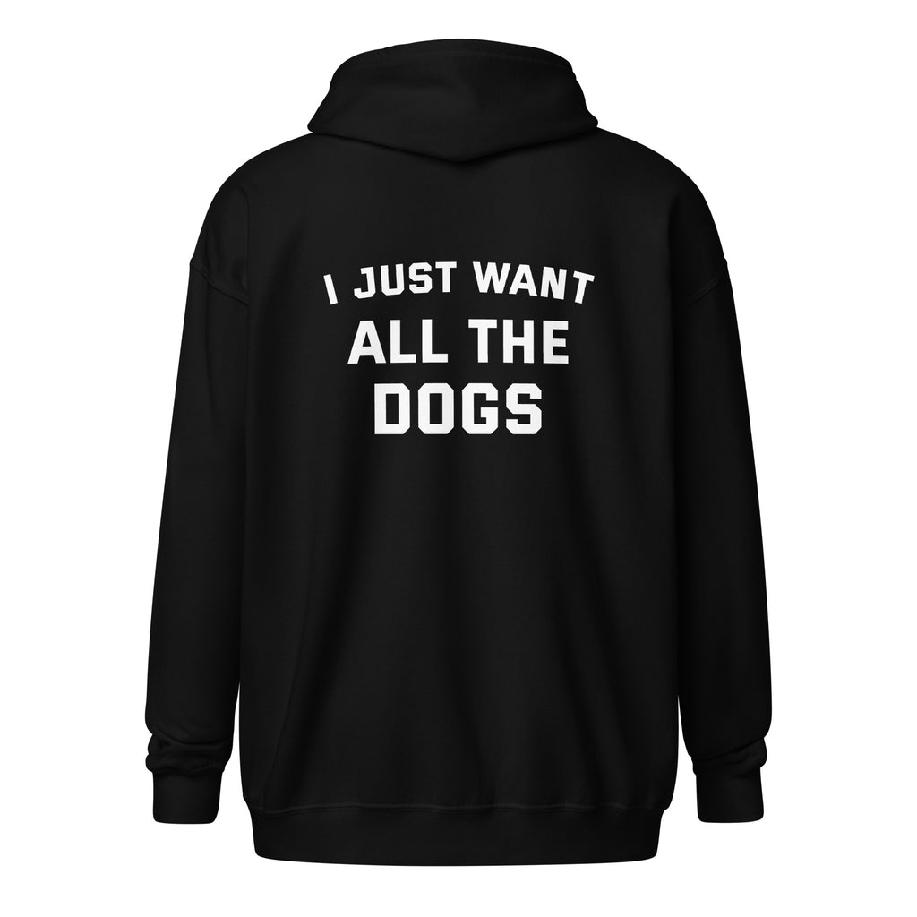 I Just Want All The Dogs Unisex Heavy Blend Zip Hoodie