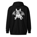 Bat-Winged Boston Terrier Dog Unisex Heavy Blend Zip Hoodie