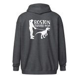 Boston Terrier Mom Dinosaur Heavy Blend Zip Hoodie