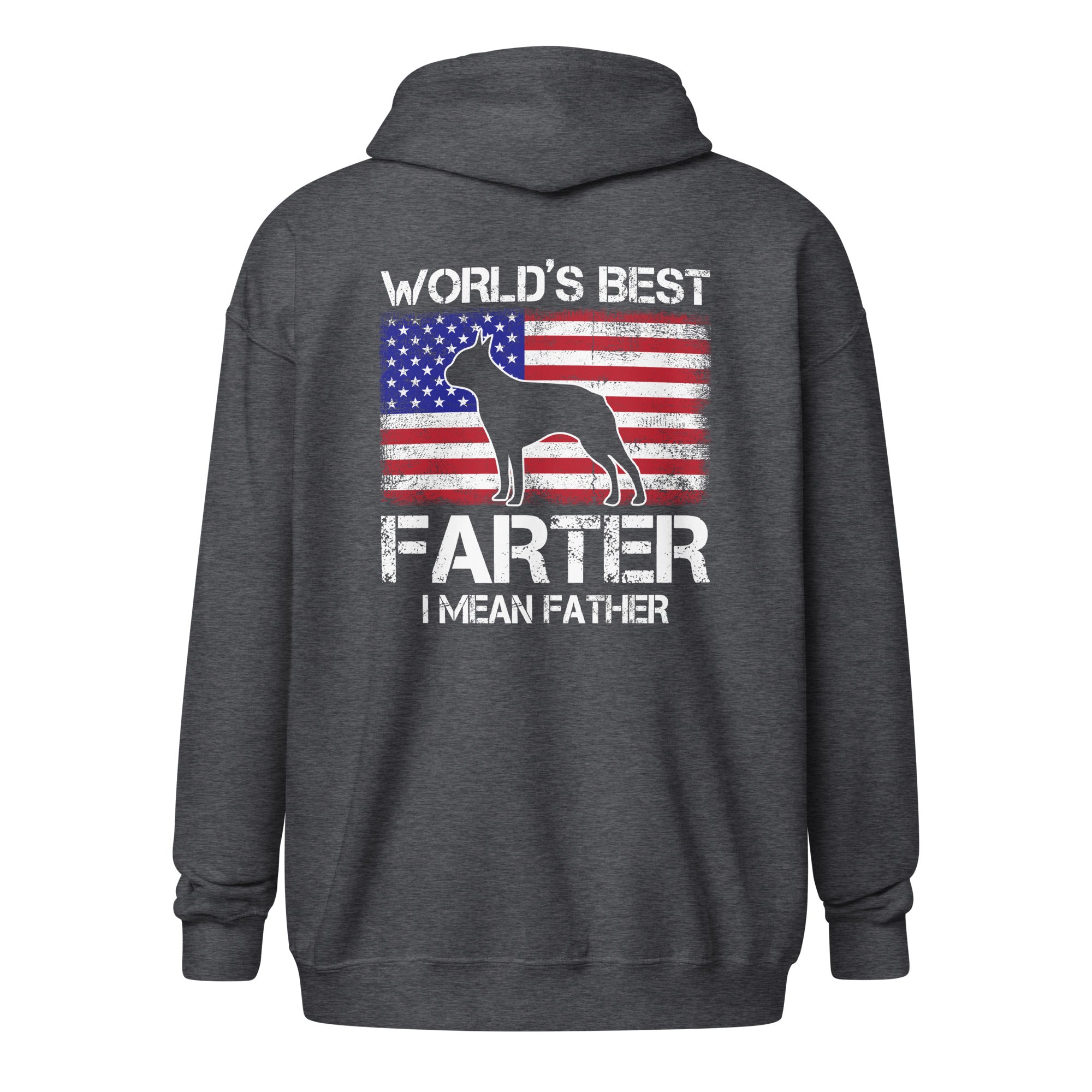 World's Best Farter I Mean Father Unisex Heavy Blend Zip Hoodie
