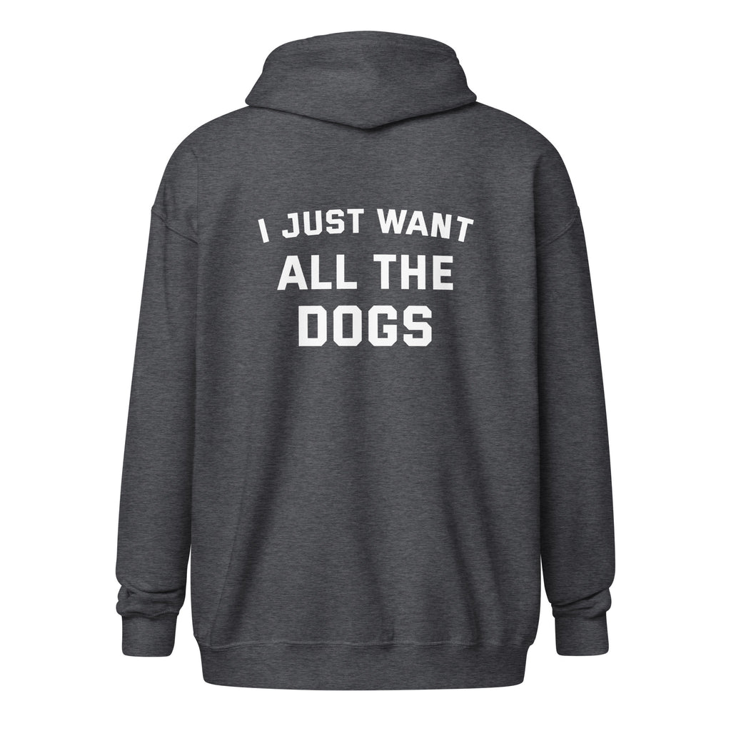 I Just Want All The Dogs Unisex Heavy Blend Zip Hoodie