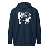 Boston Terrier Mom Dinosaur Heavy Blend Zip Hoodie