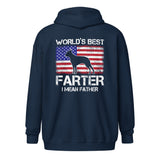 World's Best Farter I Mean Father Unisex Heavy Blend Zip Hoodie