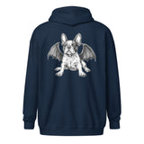Bat-Winged Boston Terrier Dog Unisex Heavy Blend Zip Hoodie