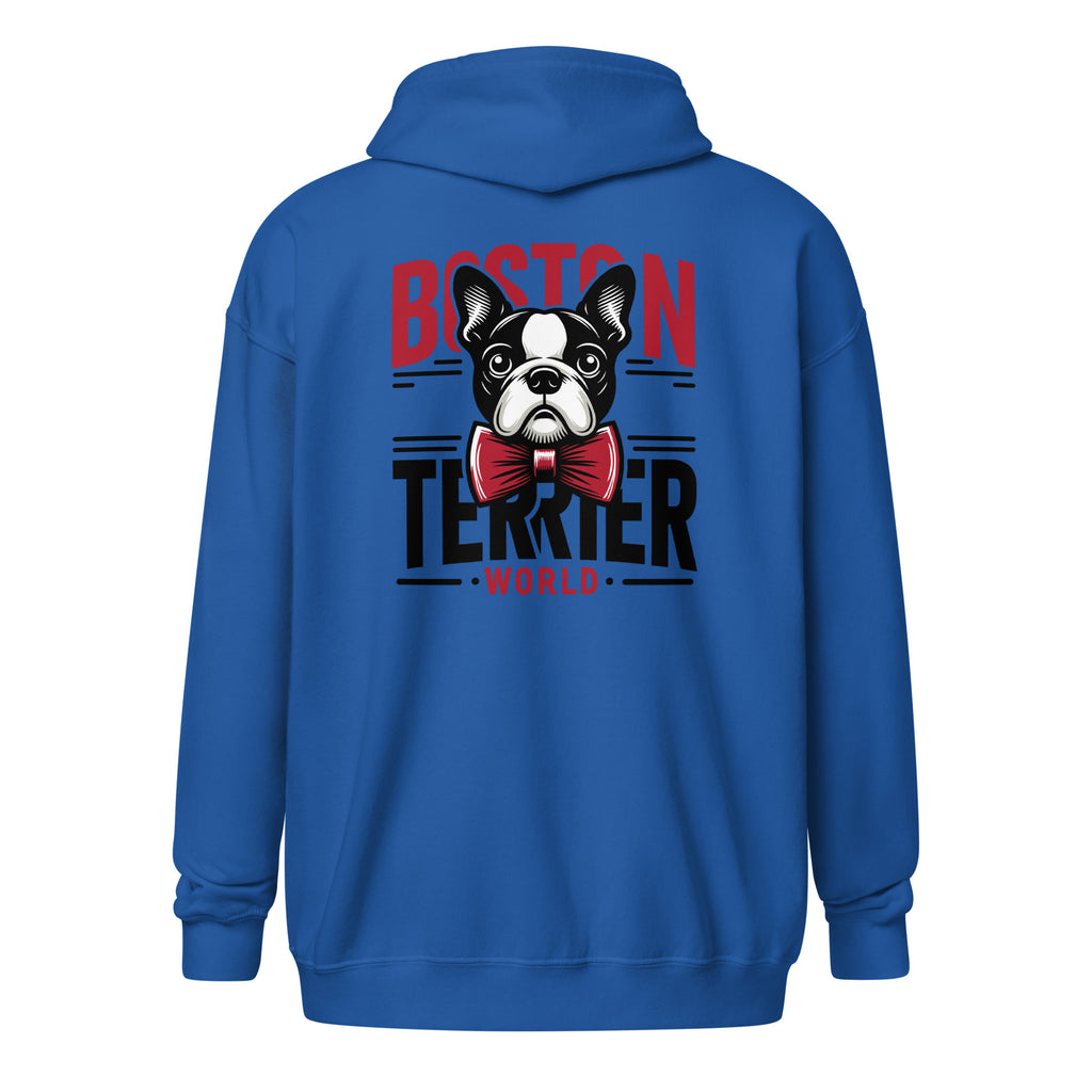 Boston Terrier World Unisex Heavy Blend Zip Hoodie