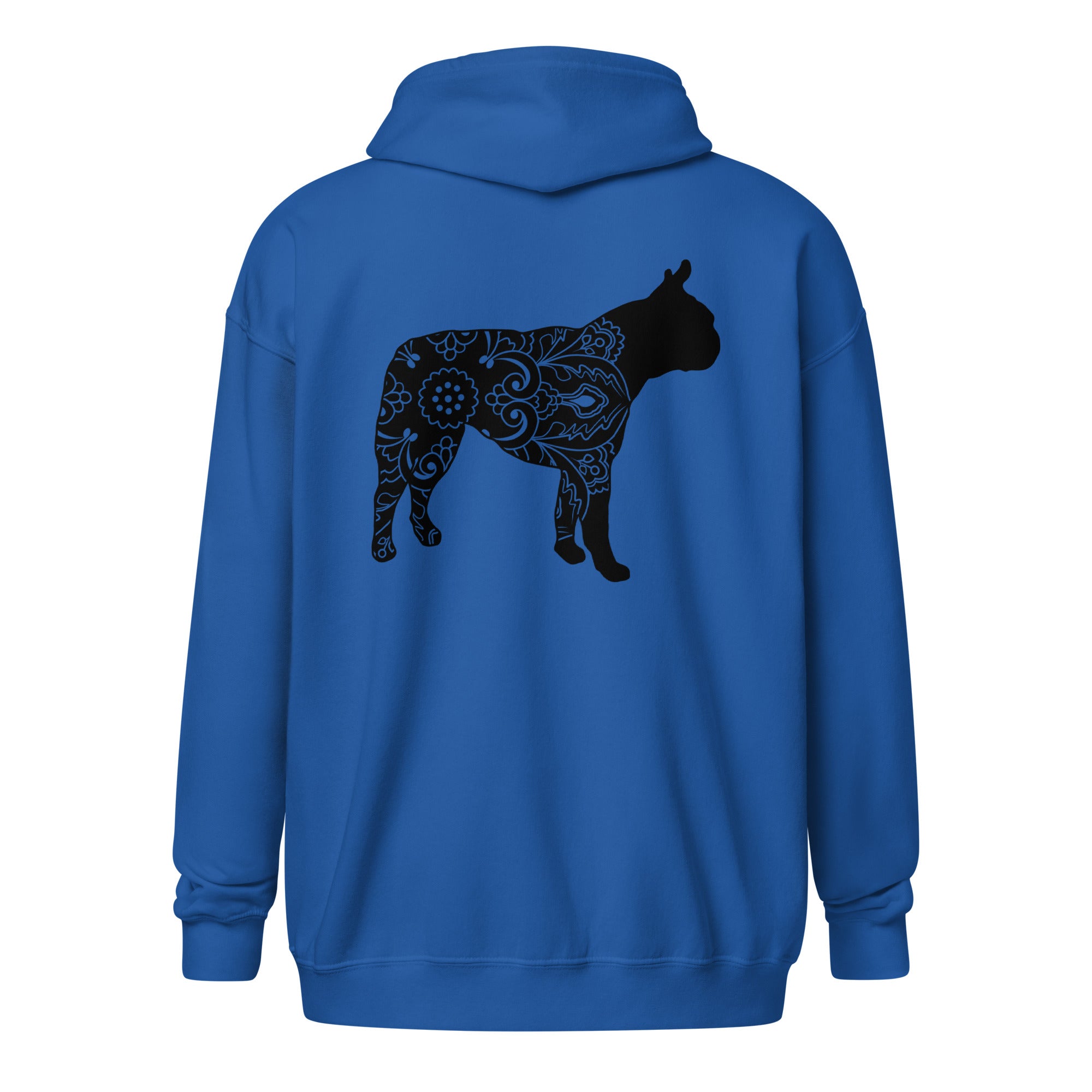 Mandala Boston Terrier Unisex Heavy Blend Zip Hoodie