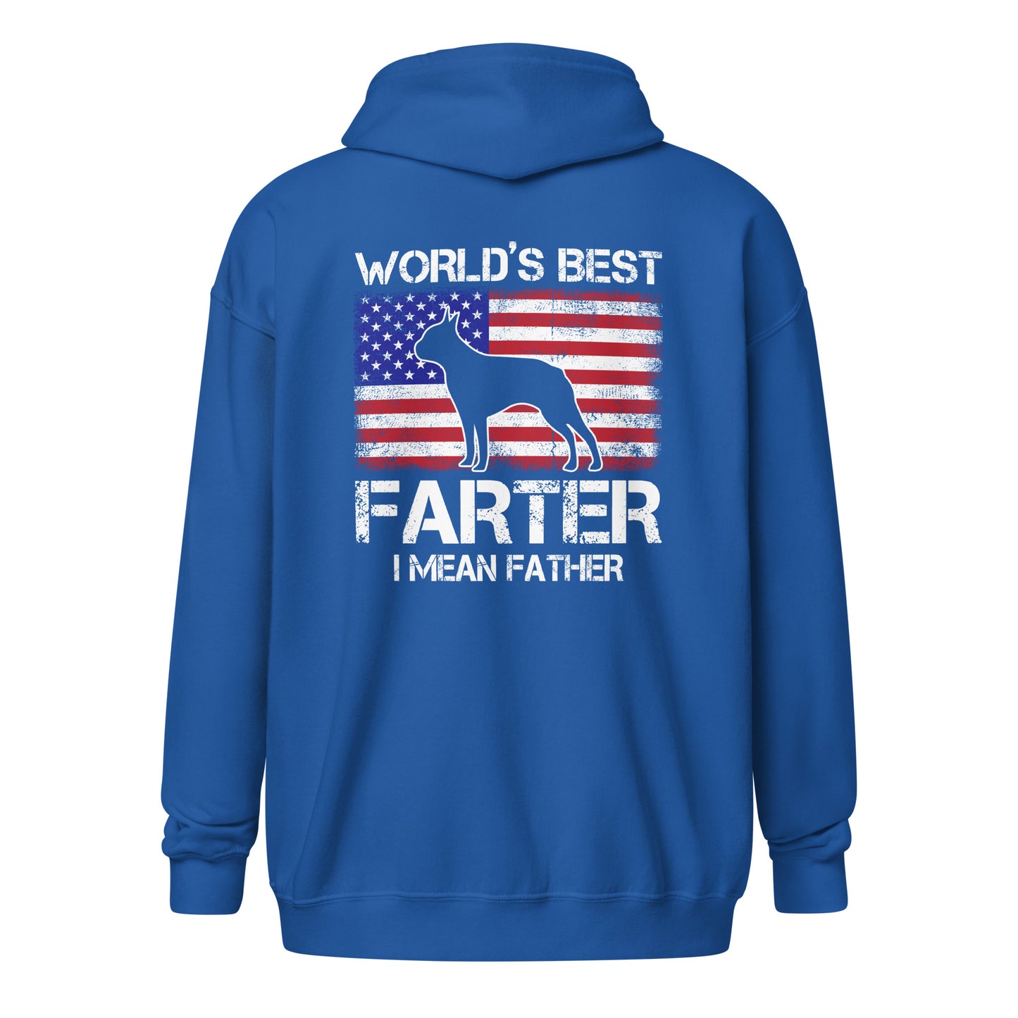 World's Best Farter I Mean Father Unisex Heavy Blend Zip Hoodie