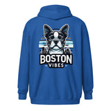 Boston Terrier Vibes Unisex Heavy Blend Zip Hoodie