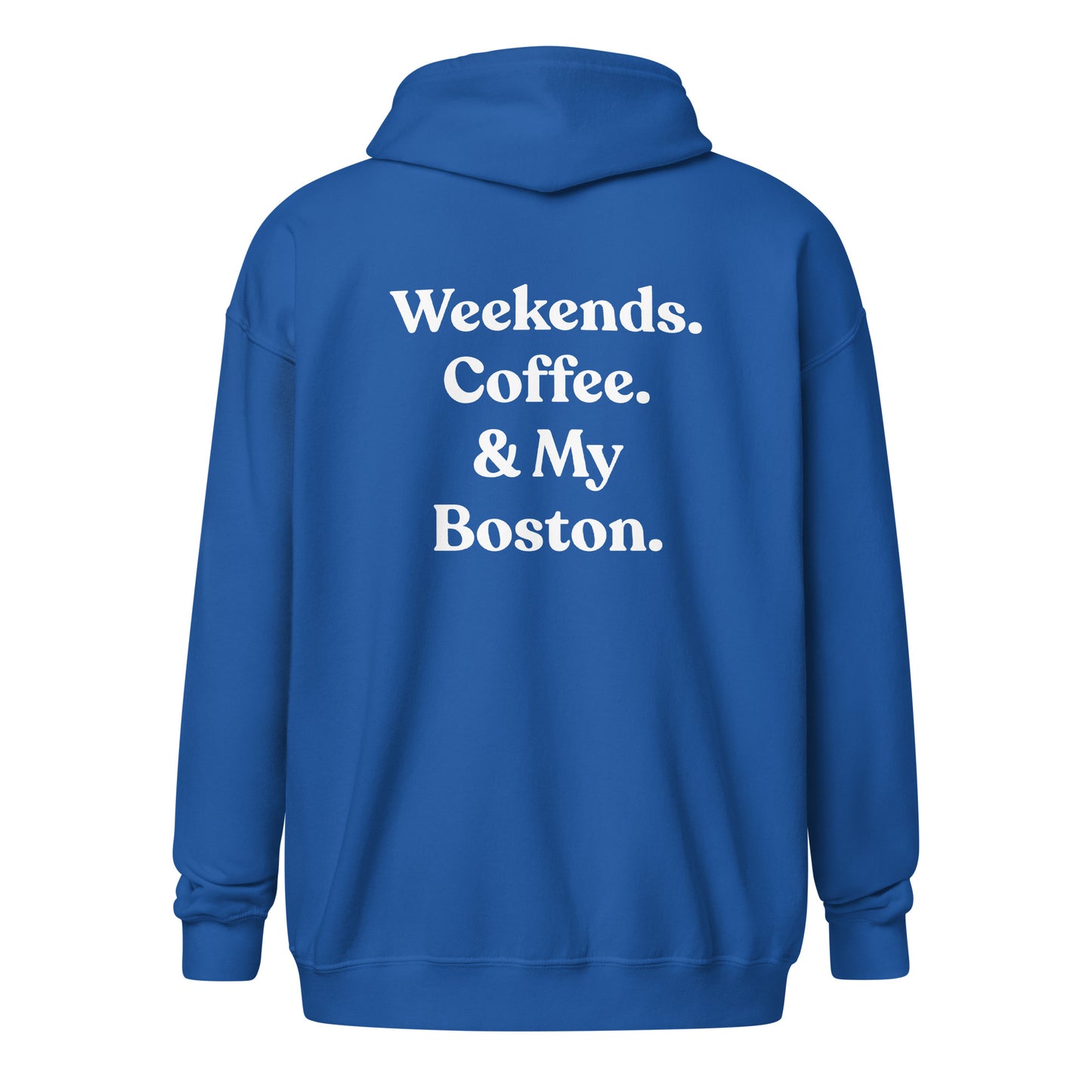 Weekends Coffee And Boston Terrier Unisex Heavy Blend Zip Hoodie