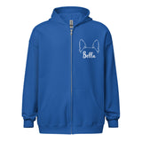 Ears With Boston Terrier Name - Custom Unisex Heavy Blend Zip Hoodie
