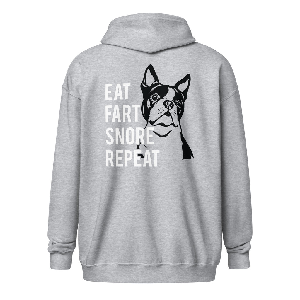 Eat Fart Snore Repeat Unisex Heavy Blend Zip Hoodie