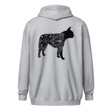 Mandala Boston Terrier Unisex Heavy Blend Zip Hoodie