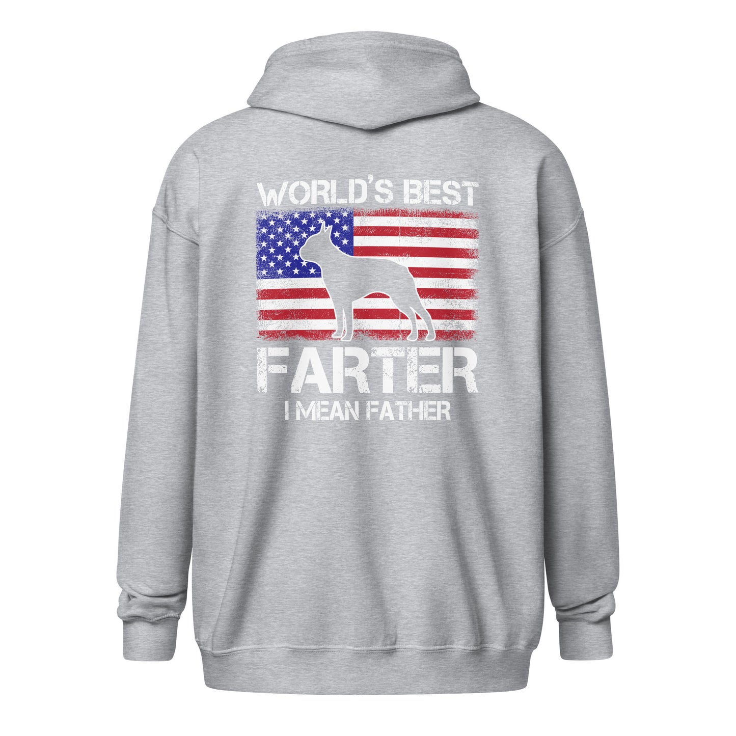 World's Best Farter I Mean Father Unisex Heavy Blend Zip Hoodie