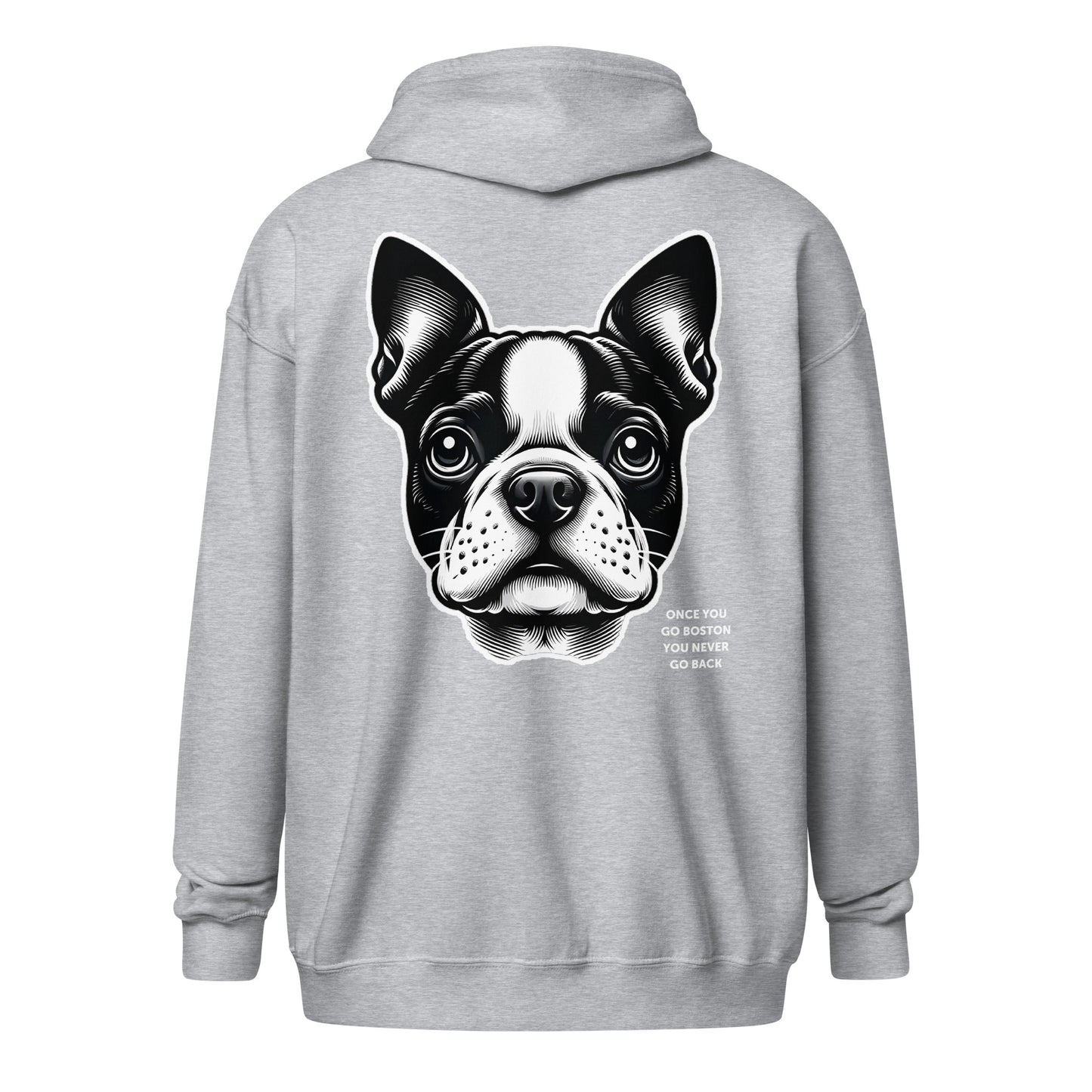 Once You Go Boston You Never Go Back Unisex Heavy Blend Zip Hoodie