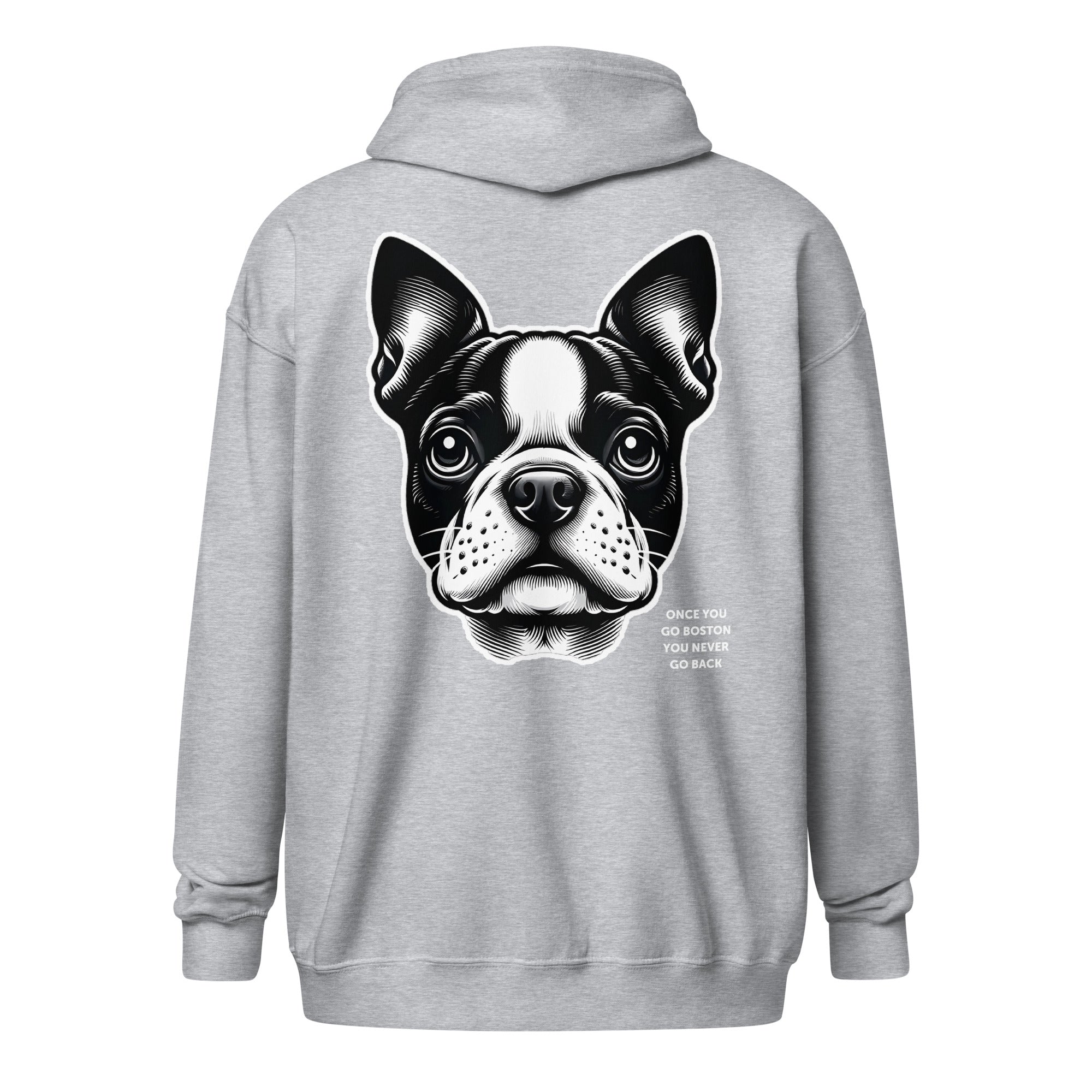 Once You Go Boston You Never Go Back Unisex Heavy Blend Zip Hoodie