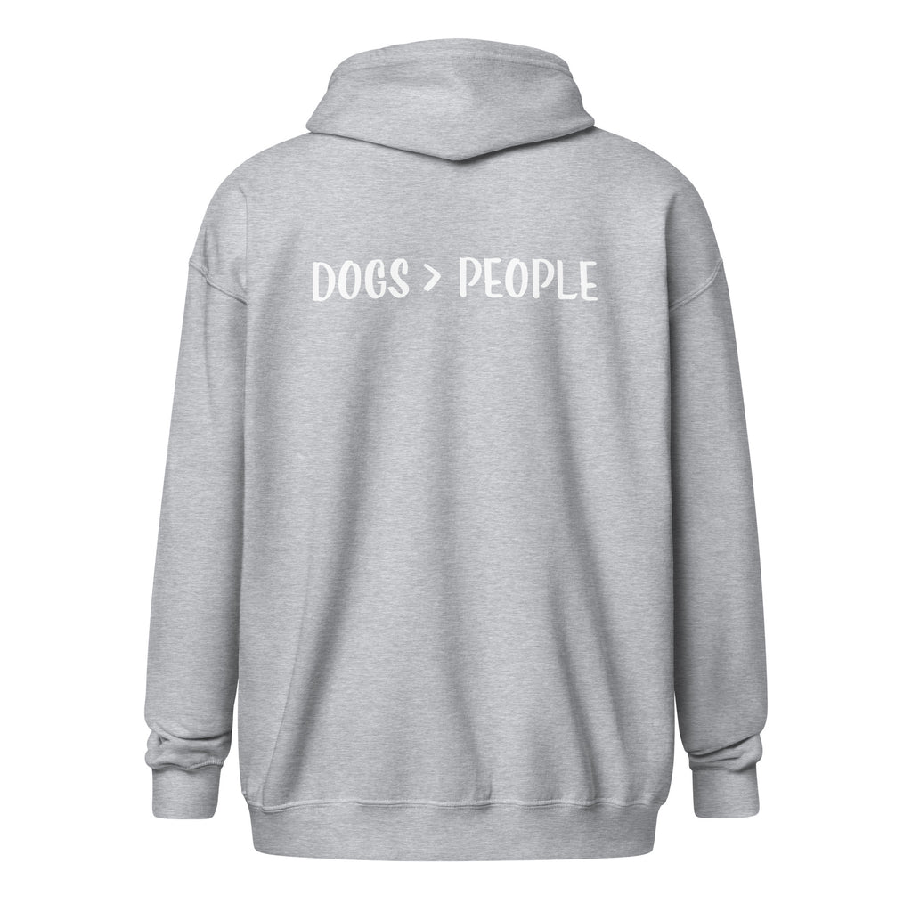 Dogs Are Greater Than People Unisex Heavy Blend Zip Hoodie