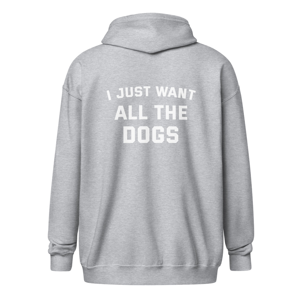 I Just Want All The Dogs Unisex Heavy Blend Zip Hoodie