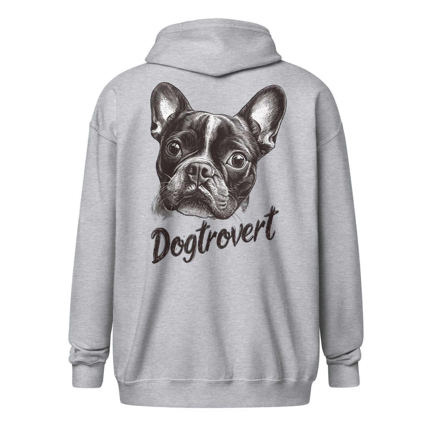 Dogtrovert Boston Terrier Unisex Heavy Blend Zip Hoodie