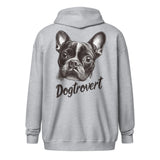 Dogtrovert Boston Terrier Unisex Heavy Blend Zip Hoodie