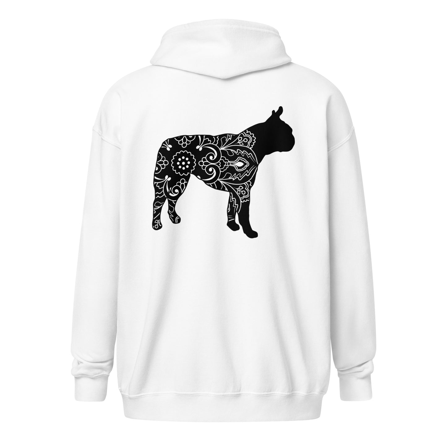 Mandala Boston Terrier Unisex Heavy Blend Zip Hoodie