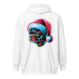 Bright Boston Holiday - Santa Pup Style Unisex Heavy Blend Zip Hoodie