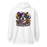 Mardi Gras Boston Terrier Unisex Heavy Blend Zip Hoodie - Let The Good Times Roll!