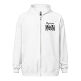 Boston Mom Embroidered Heavy Blend Zip Hoodie