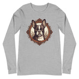 Vintage-Inspired Red Brown Boston Terrier Long Sleeve Tee
