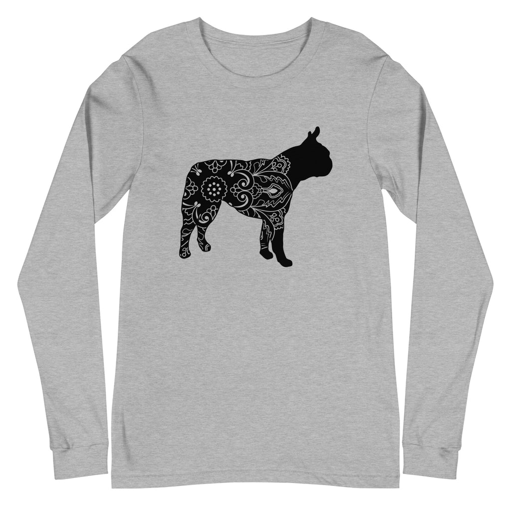 Mandala Boston Terrier Unisex Long Sleeve Tee