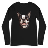 Smiling Boston Terrier Long Sleeve Tee