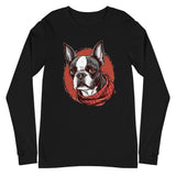 Boston Terrier Red Bandana Long Sleeve Tee