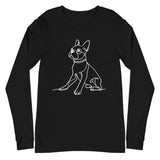 Line Drawn Boston Terrier Unisex Long Sleeve Tee