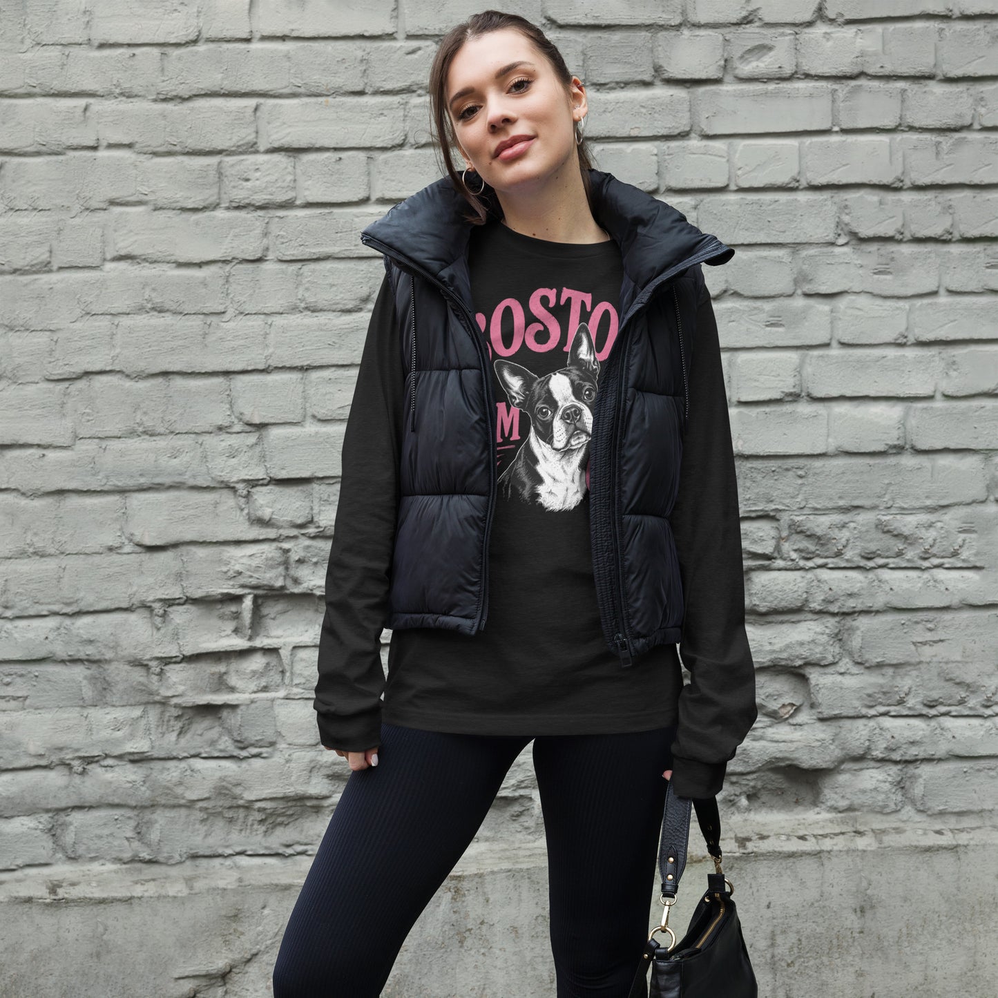 Boston Mom Club Long Sleeve Tee .