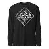 Boston Bred Adventure Led – Outdoor And Hiking Dog Lover Unisex Long Sleeve Tee . Black Heather