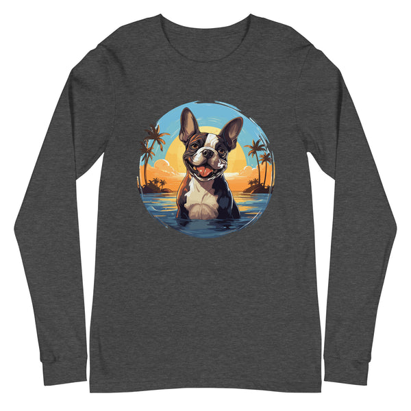 Hawaii Vibe Boston Terrier Long Sleeve Tee