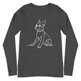 Line Drawn Boston Terrier Unisex Long Sleeve Tee