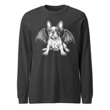 Bat-Winged Boston Terrier Dog Unisex Long Sleeve Tee