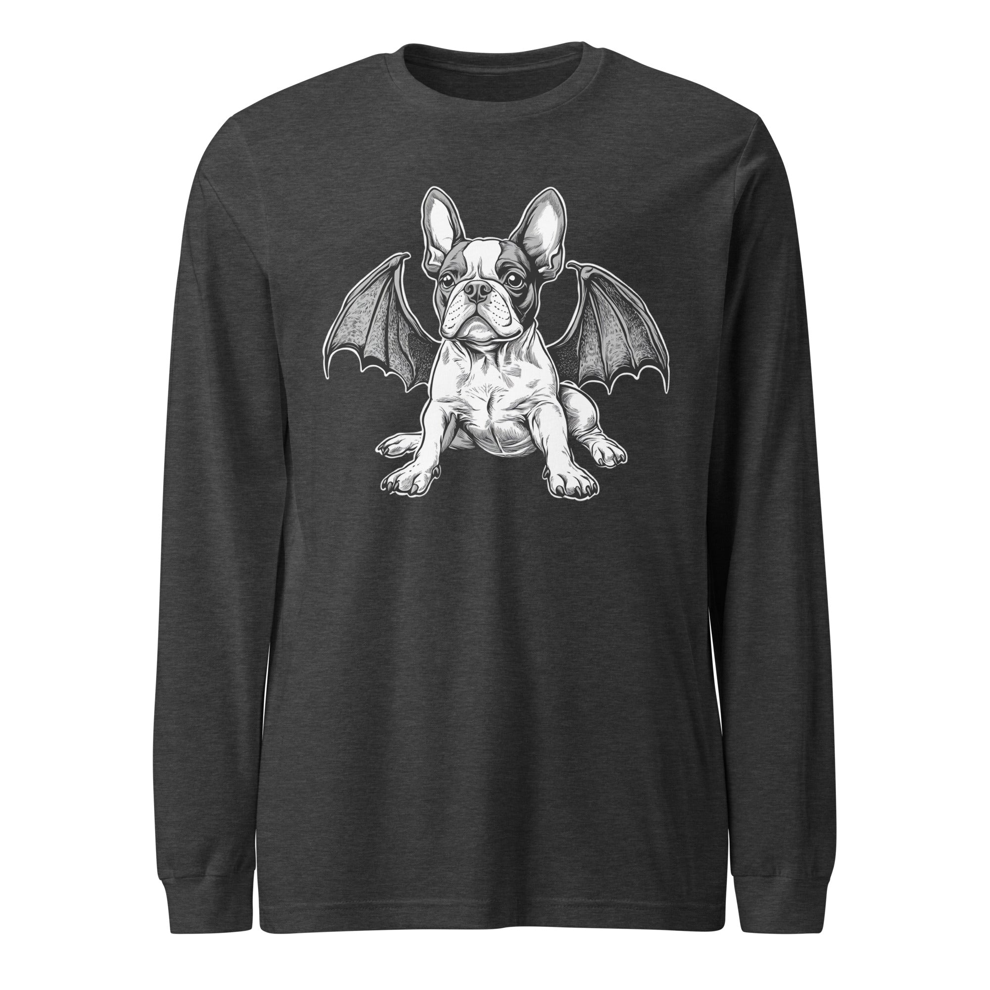 Bat-Winged Boston Terrier Dog Unisex Long Sleeve Tee