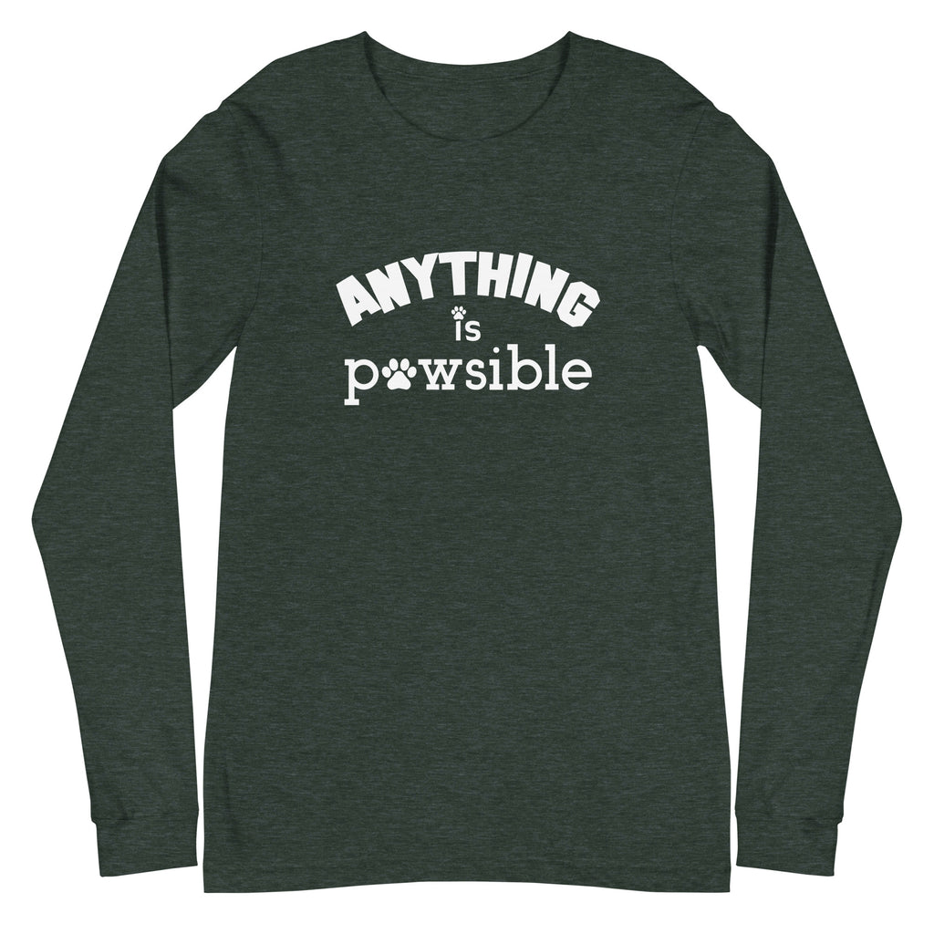 Anything Is Pawsible Unisex Long Sleeve Tee