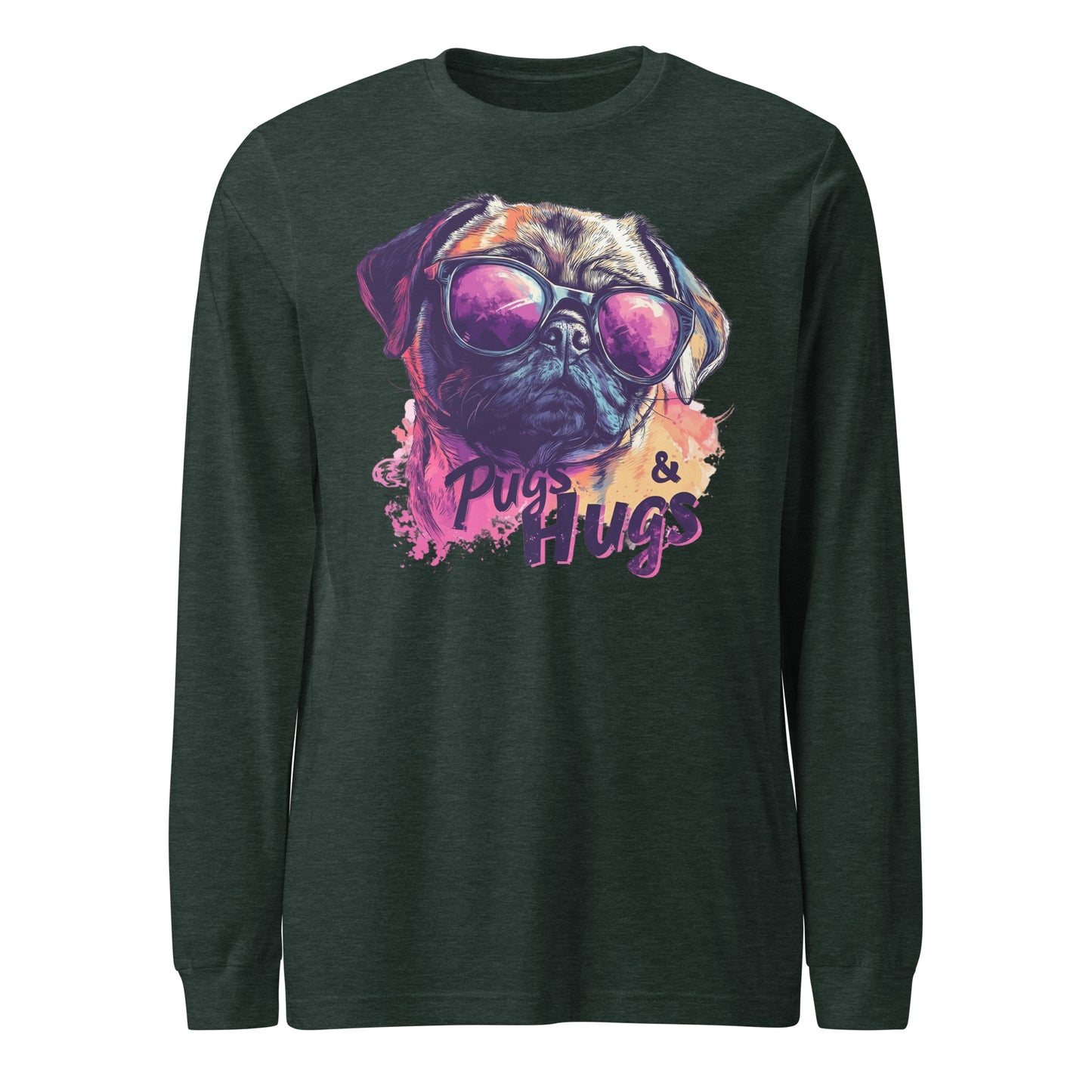 Pugs & Hugs Unisex Long Sleeve Tee