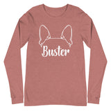Big Ears With Boston Terrier Name - Custom Unisex Long Sleeve Tee