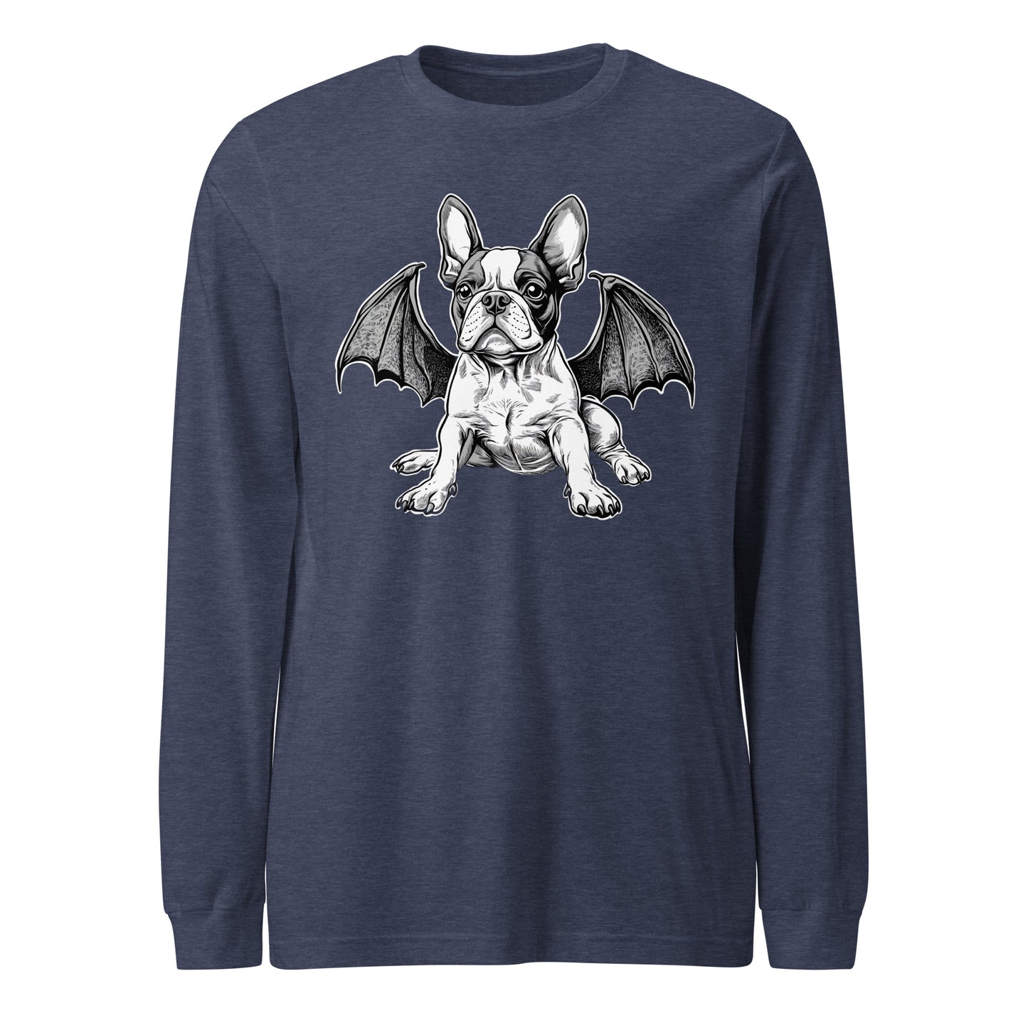 Bat-Winged Boston Terrier Dog Unisex Long Sleeve Tee