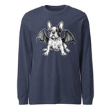 Bat-Winged Boston Terrier Dog Unisex Long Sleeve Tee